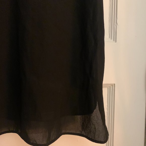 Black Lined Chiffon Tank - Picture 5 of 8